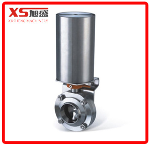 Stainless Steel Sanitary Pneumatic Air Operated Butterfly Valve